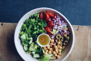 Garbanzo Greek Salad (Sunday) - Vegetarian Meal - Honey Bee Meals | Healthy Prepared Meals & Food Delivery Toronto