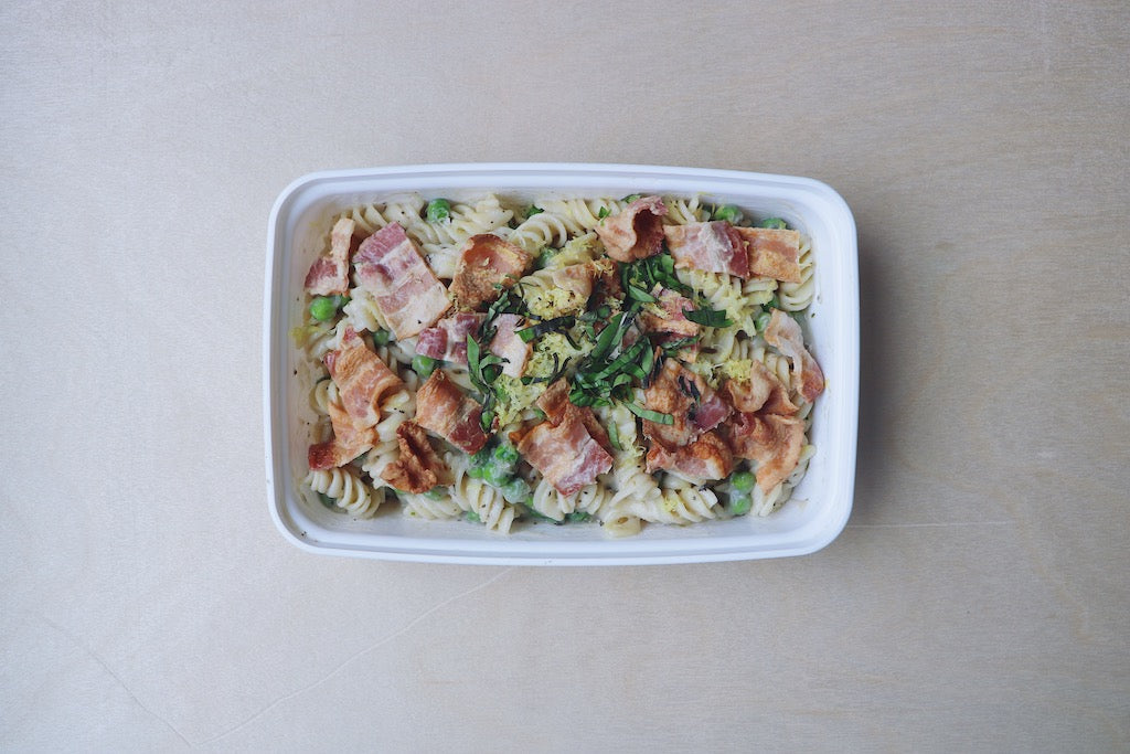 Bacon &amp; Pea Lemon Pasta (Wednesday)
