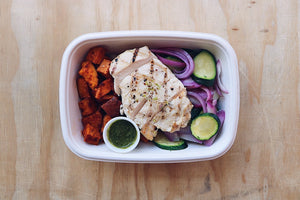 Pesto Chicken (Wednesday) - Performance Meals - Honey Bee Meals | Toronto Healthy Meal Prep Delivery