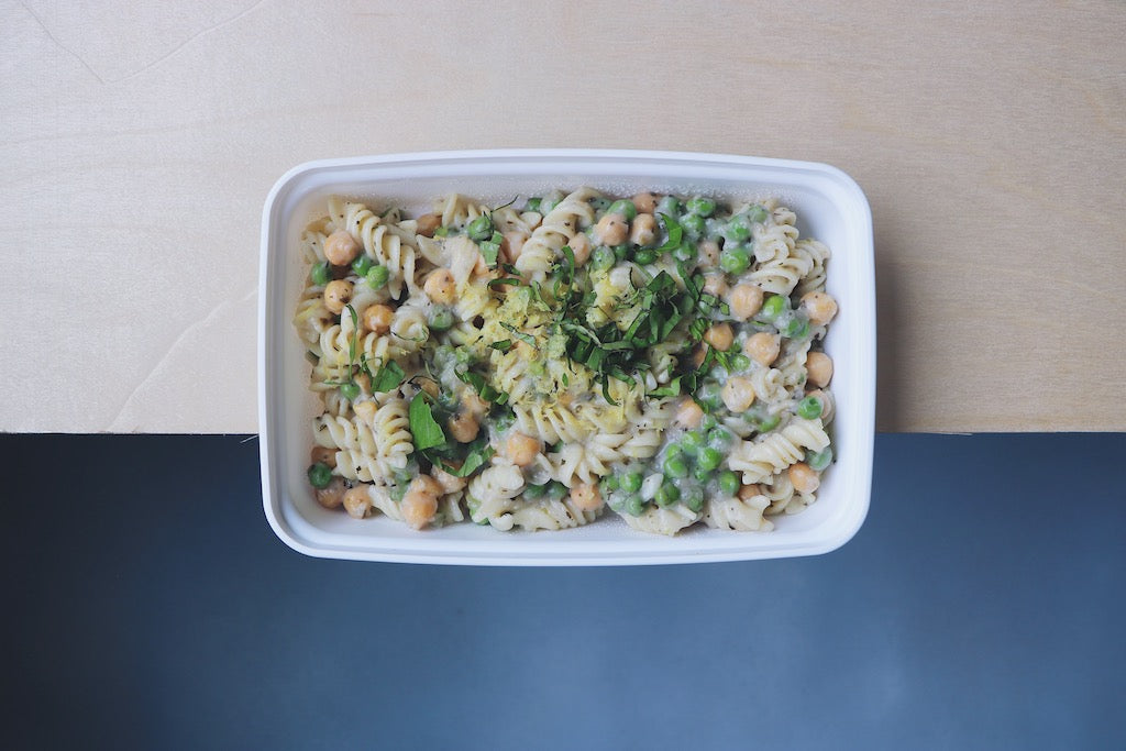 Chickpea &amp; Pea Lemon Pasta (Wednesday)