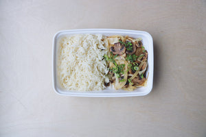 Mushroom & Cabbage Stir Fry with Rice (Sunday)