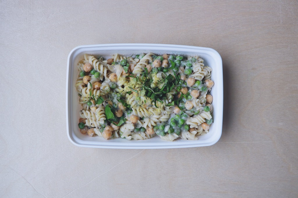Chickpea &amp; Pea Lemon Pasta (Sunday)