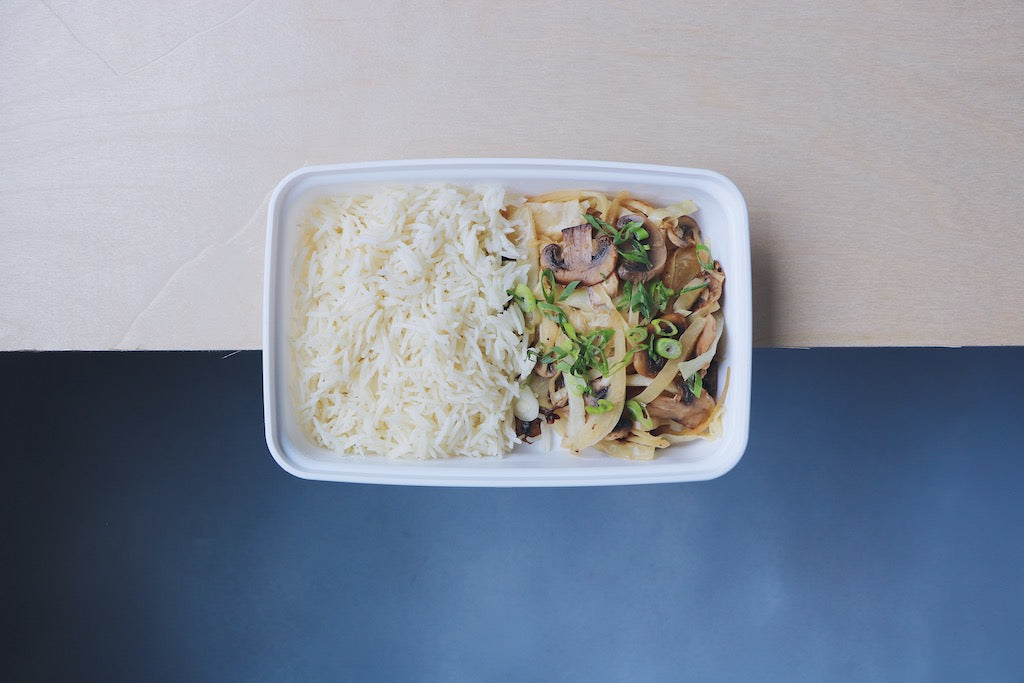 Mushroom &amp; Cabbage Stir Fry with Rice (Sunday)