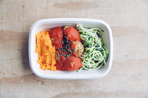 Zucchini & Quinoa "Ballz" (Sunday) - Plant-Based Meal - Honey Bee Meals | Fresh Food Delivery Service Toronto