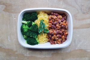 Bangin' Bean Bolognese (Sunday) - Plant-Based Meal - Honey Bee Meals | Fresh Food Delivery Service Toronto