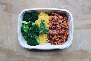 Bangin' Bean Bolognese (Wednesday) - Plant-Based Meal - Honey Bee Meals | Fresh Food Delivery Service Toronto